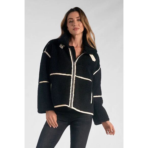 Elan Jackets & Blazers - ELAN Women’s Black Snowmass Sherpa Jacket Size Small NWT